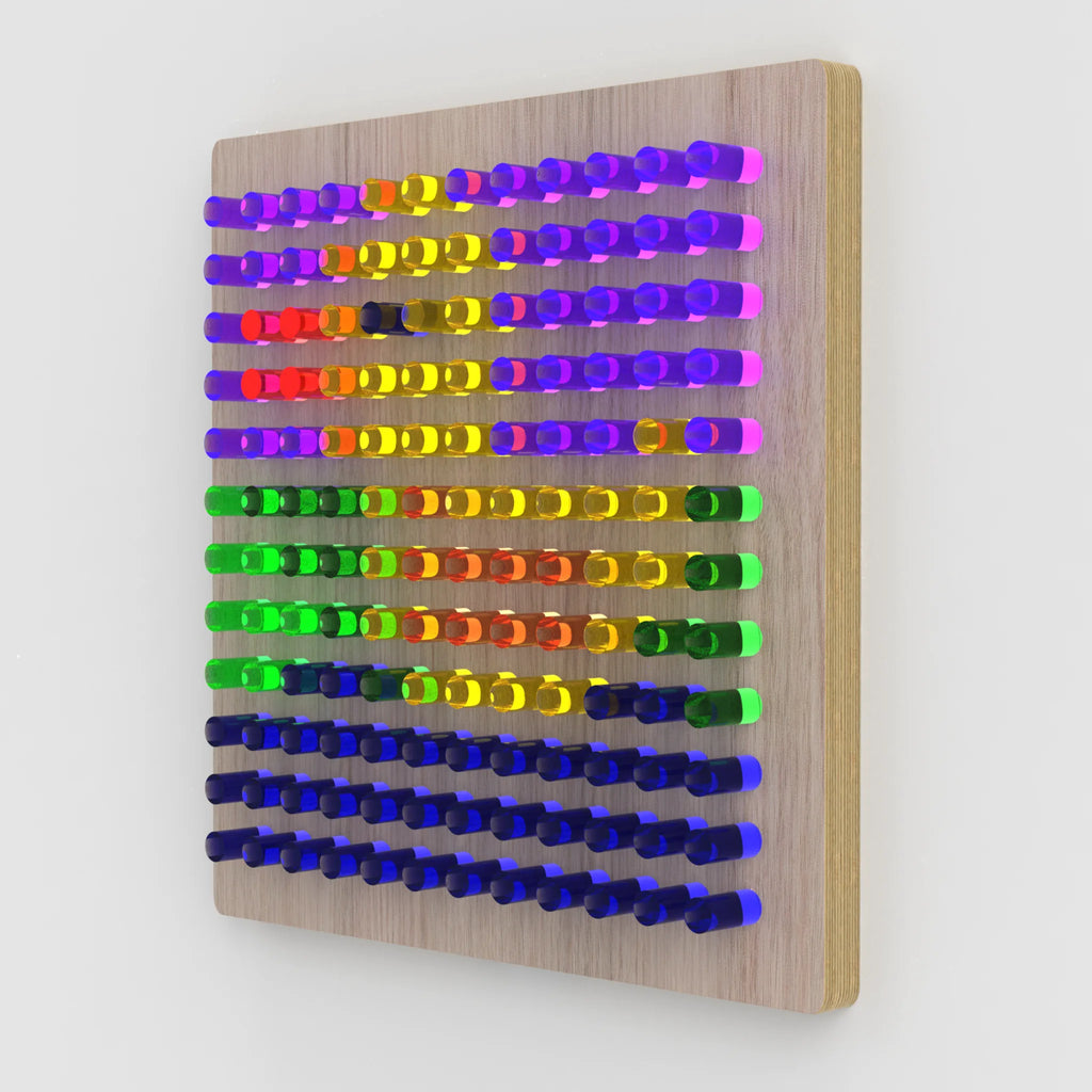 24-inch Lite Brite by LiteZilla in Light Wood, wall-mounted view