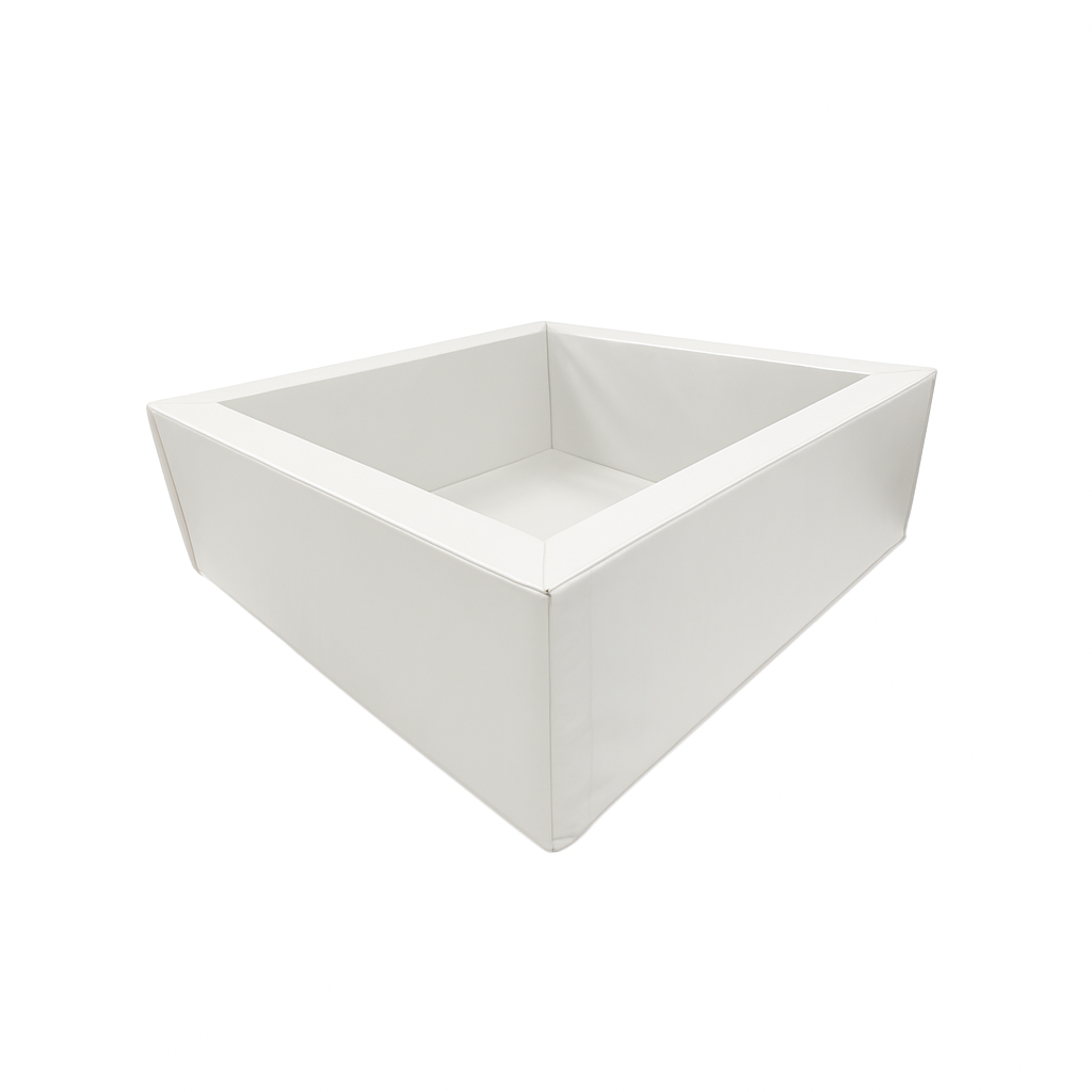 empty White foam pit for a playroom