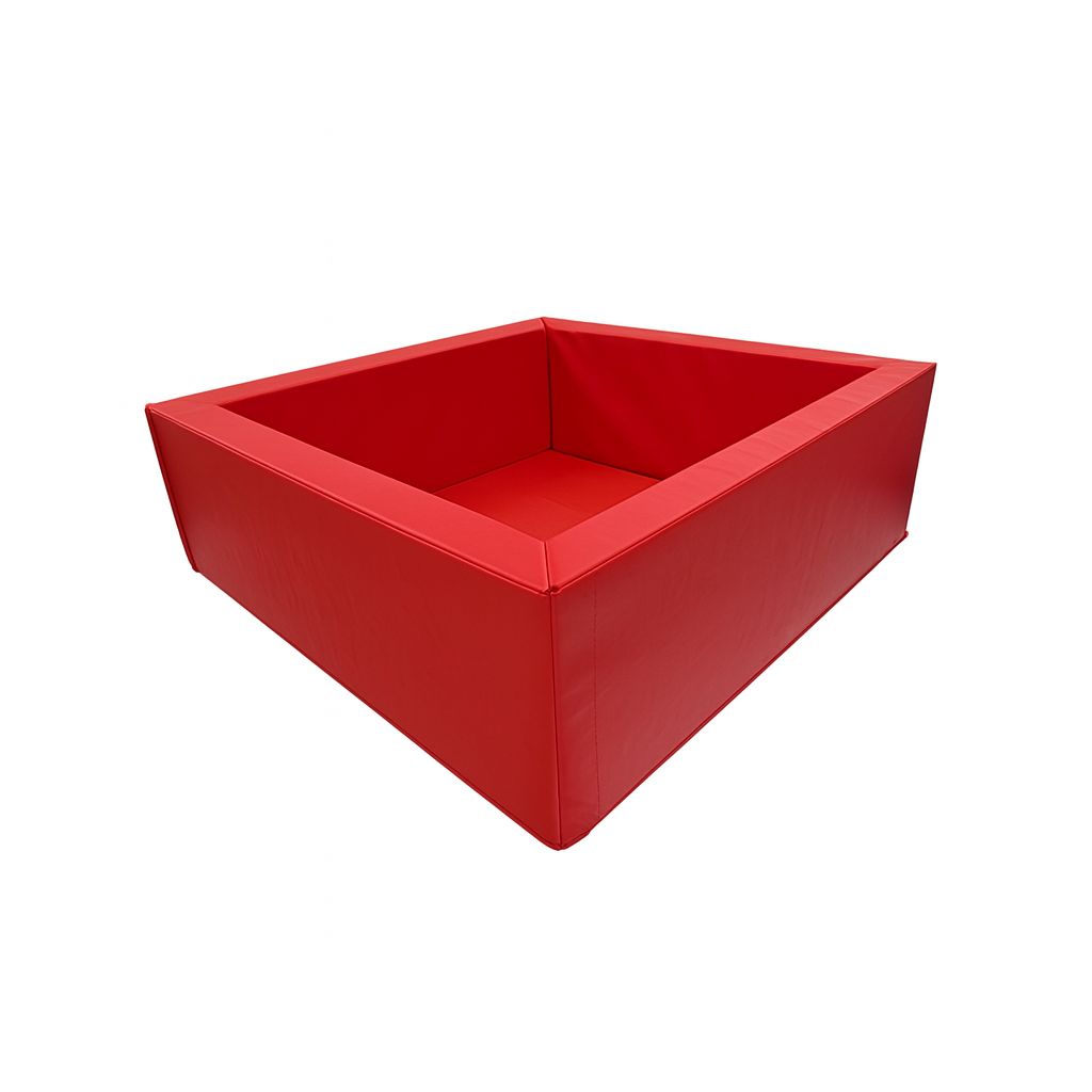 empty Red foam pit for a playroom