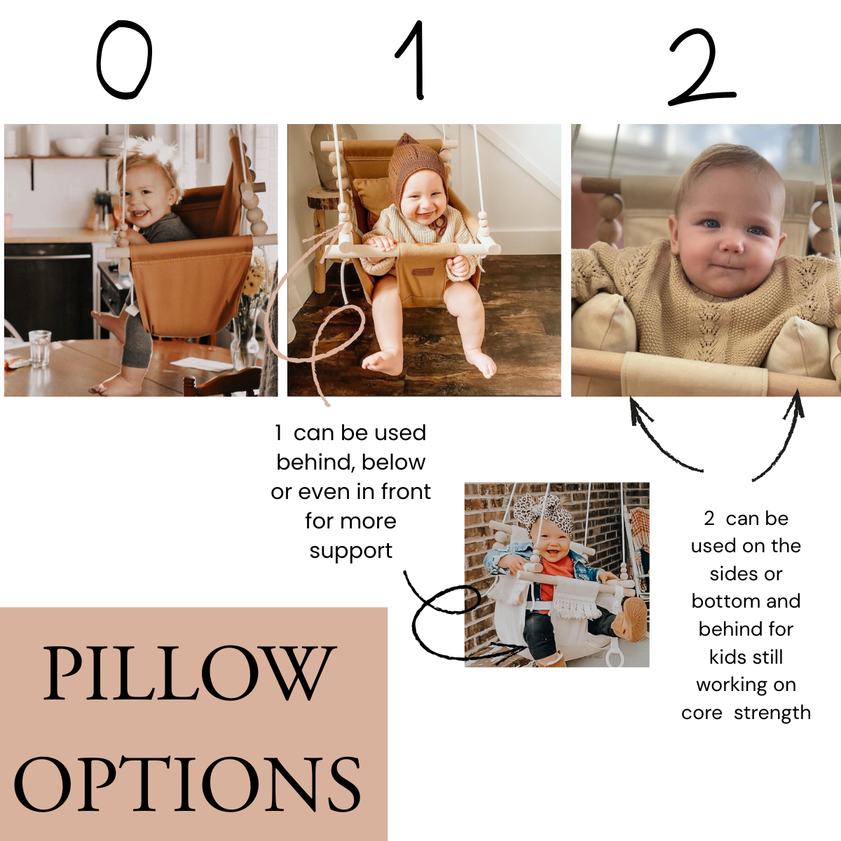 Organic Cotton Indoor High Back Baby & Toddler Swing