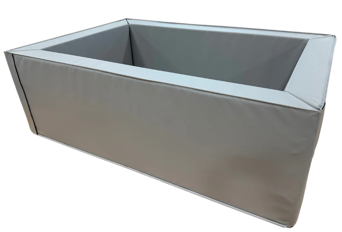 empty Gray foam pit for a playroom