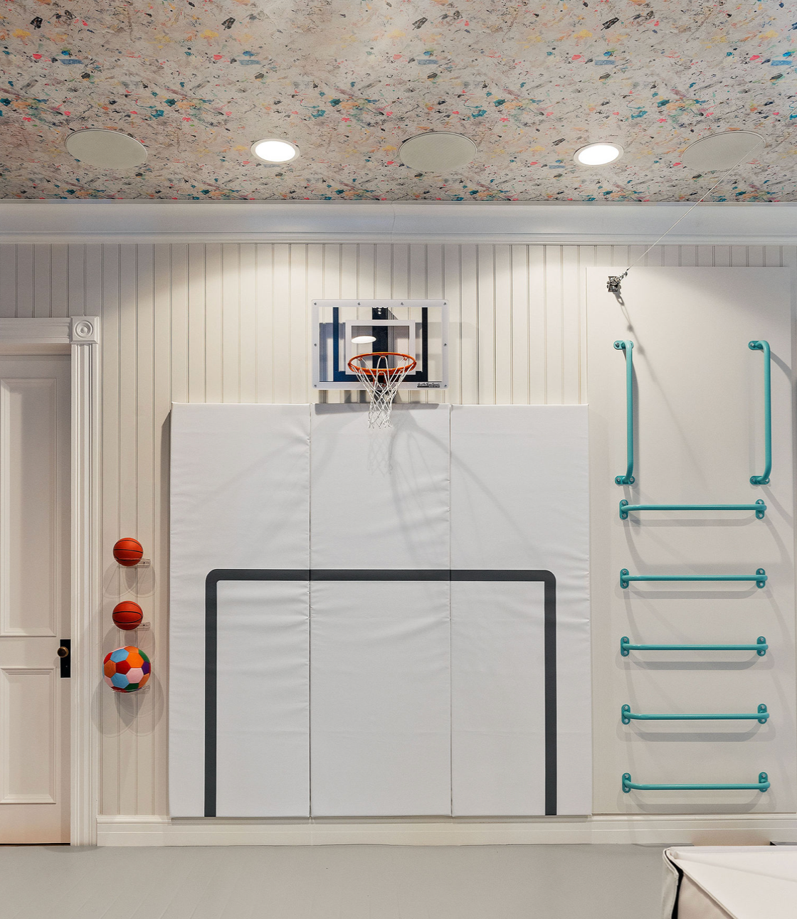 Padded Wall With Soccer Goal