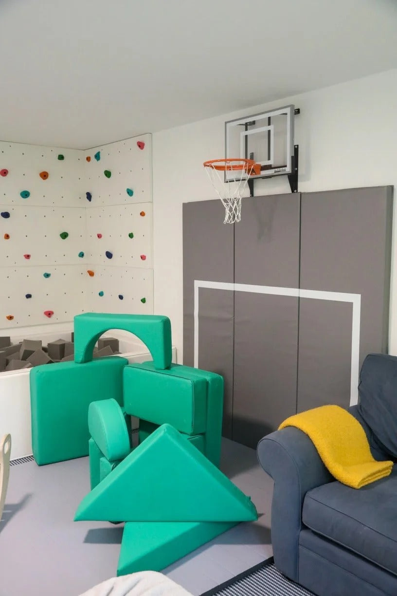 Padded Wall with Soccer Goal