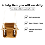 Organic Cotton Indoor High Back Baby & Toddler Swing - Toffee