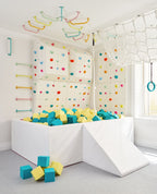 white kids soft play foam wedge for foam pit